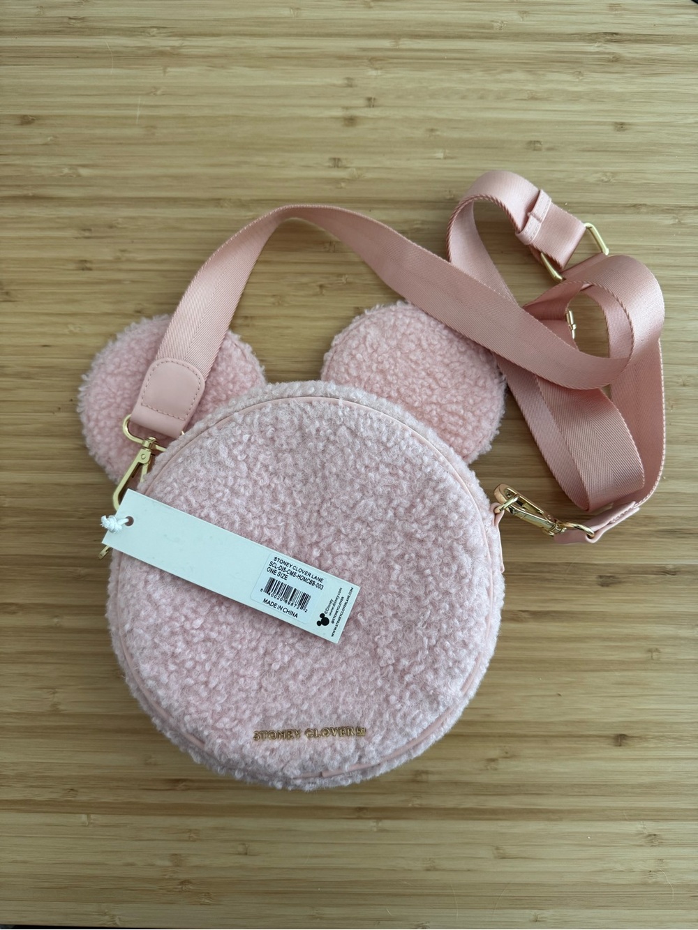 NWT Stoney Clover Pink Sherpa Mickey Crossbody